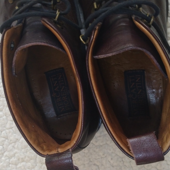 Mercanti Fiorentini Brown Calfskin Leather Hiking Boots (Made in Italy) 10.5 M - Picture 10 of 10